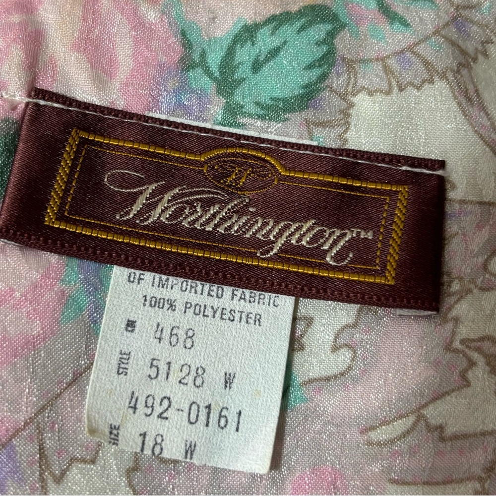Worthington Vintage 90’s Pastel‎ Floral Plus Size Patterned Two-Piece Set - Picture 12 of 15
